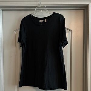 LOGO LORI GOLDSTEIN Black Short Sleeve Tee